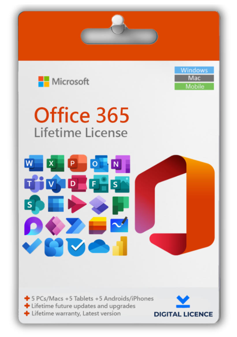 Microsoft Office 365 Professional Plus For 15 Devices, Lifetime